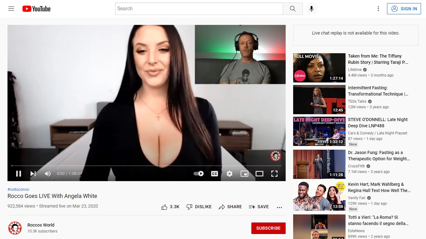 Rocco Goes LIVE With Angela White - YouTube