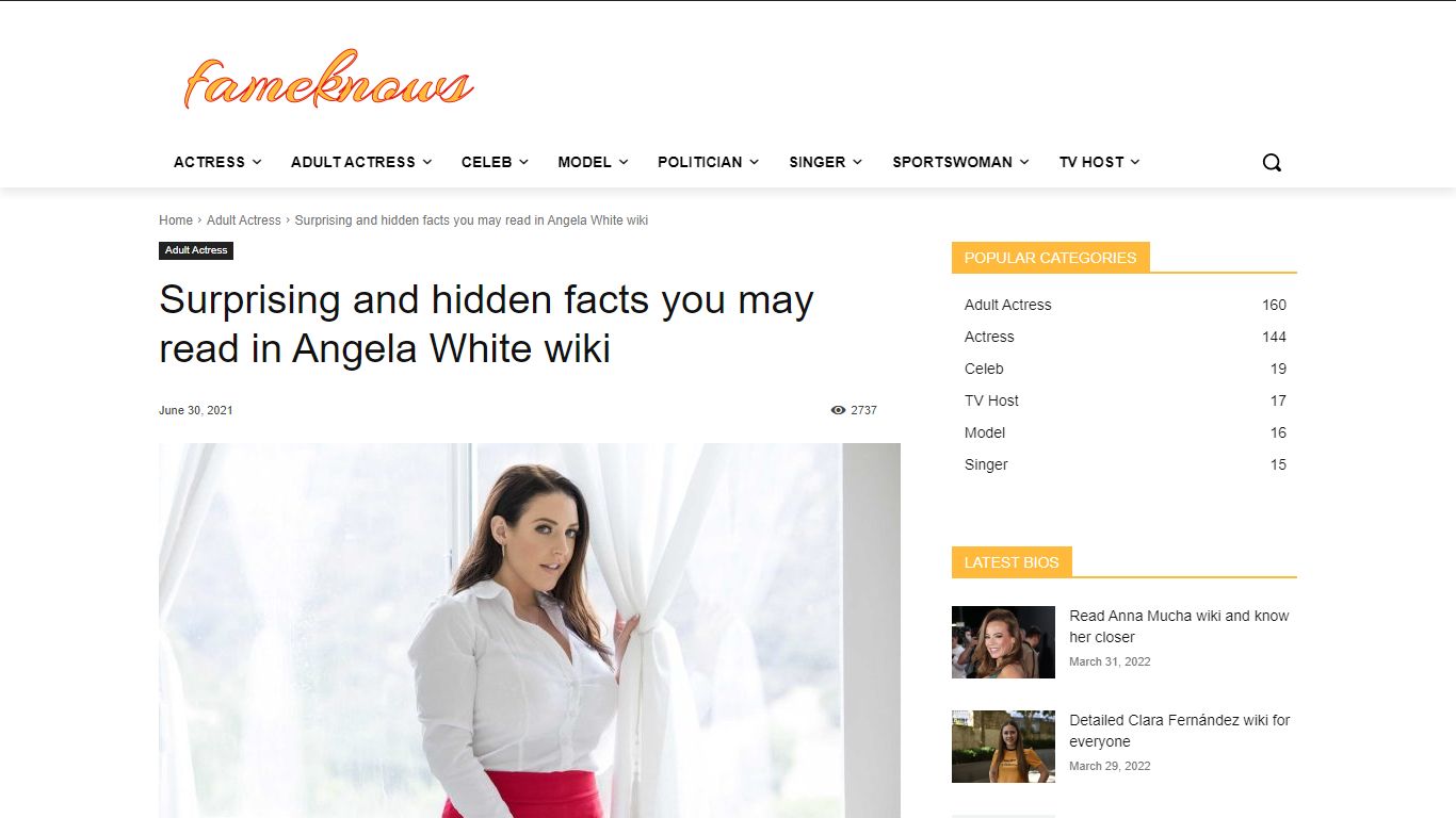 Surprising and hidden facts you may read in Angela White wiki